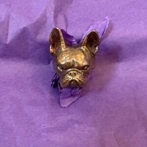 Elegant Gold Dog Head Ring